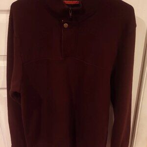 Orvis Fly-Fishing Men's 1/4 Zip Cotton/Polyester Pullover Maroon Large Sweater
